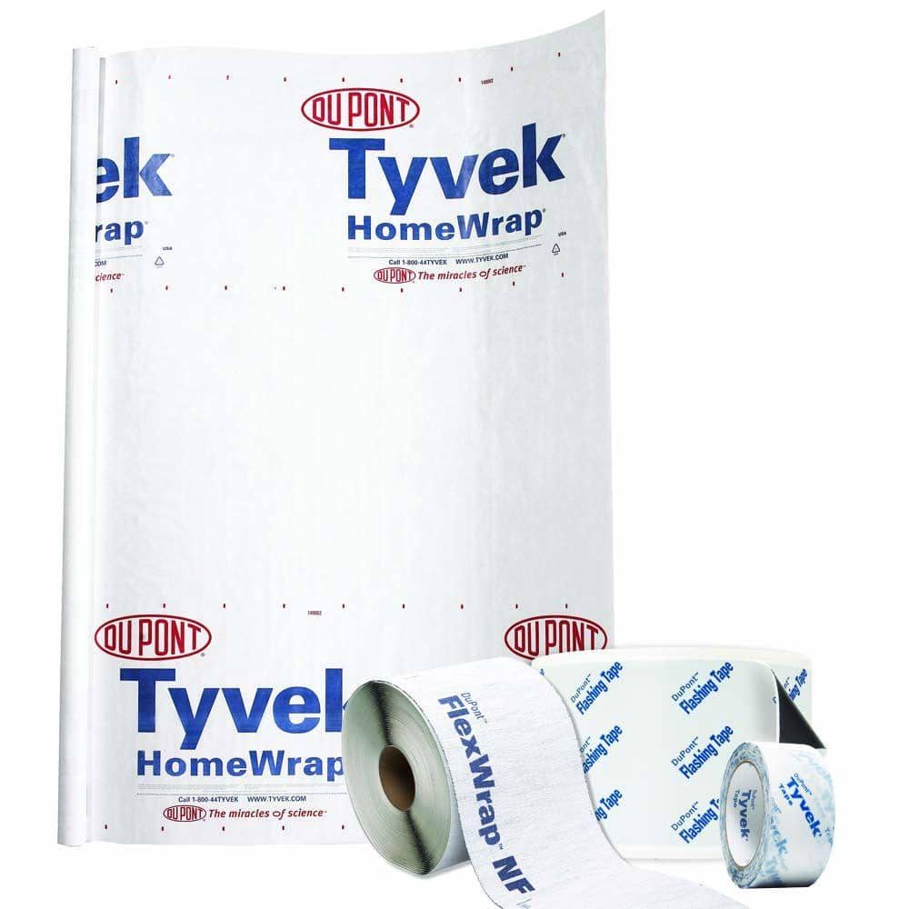 DuPont 5 ft. x 200 ft. Tyvek HomeWrap with Flashing Tape and FlexWrap Pack