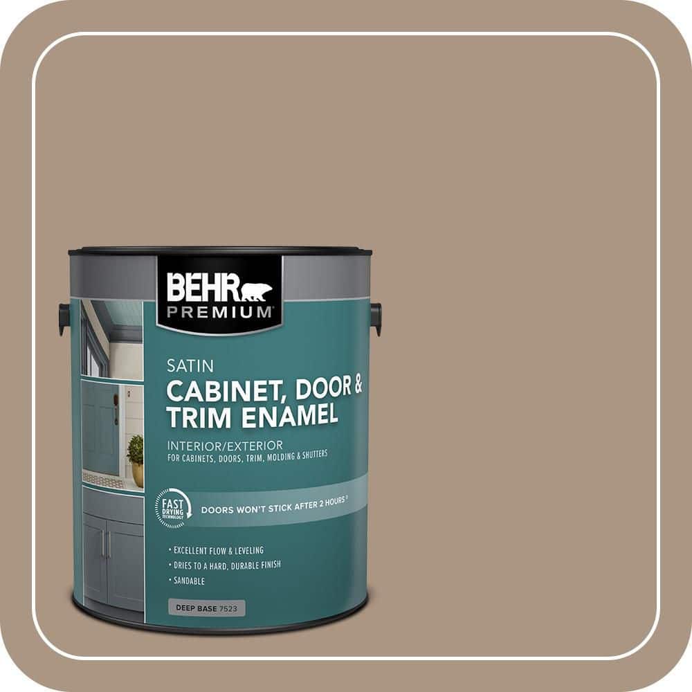 BEHR PREMIUM 1 gal. #MS-24 River Stone Satin Enamel Interior/Exterior Cabinet, Door & Trim Paint
