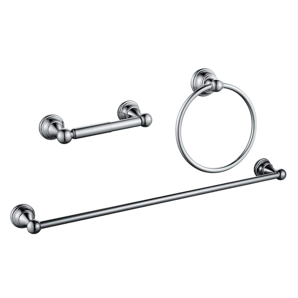 Forious pro Piece Bath Hardware Set with Towel Bar, Towel Ring, Toilet Paper Holder Bathroom Wall Mounted