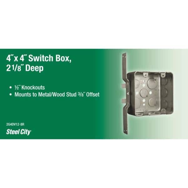 Steel City 30.3 cu. in. Square Handy Box 2-Gang (2G4DV12-8R) (3)