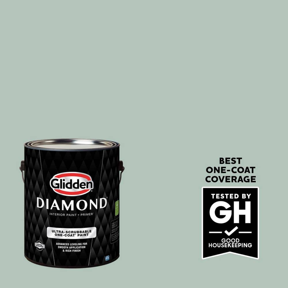 Glidden Diamond 1 gal. PPG1135-4 Aquamarine Dream Flat Interior Paint with Primer