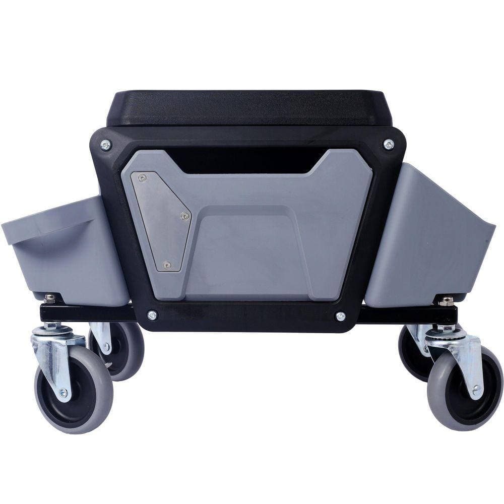 Miscool Ami 330LB Heavy Duty Mechanic Stool with Wheels Rubber Cushion Gray (3)