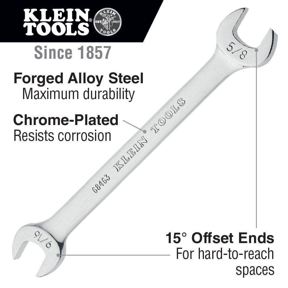 Klein Tools 3/8 in. x 7/16 in. Open-End Wrench (2)