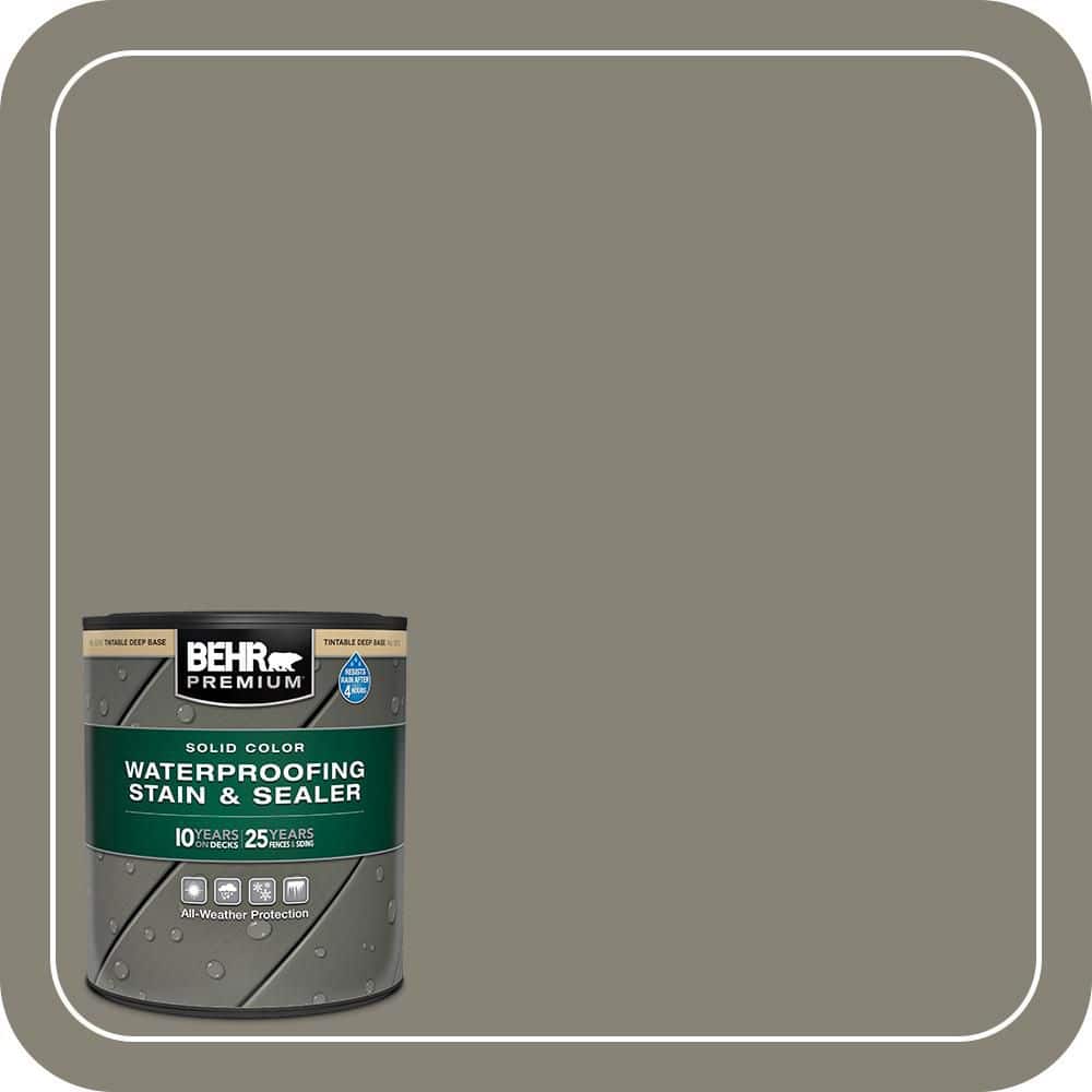 BEHR PREMIUM 1 qt. #SC-144 Gray Seas Solid Color Waterproofing Exterior Wood Stain and Sealer