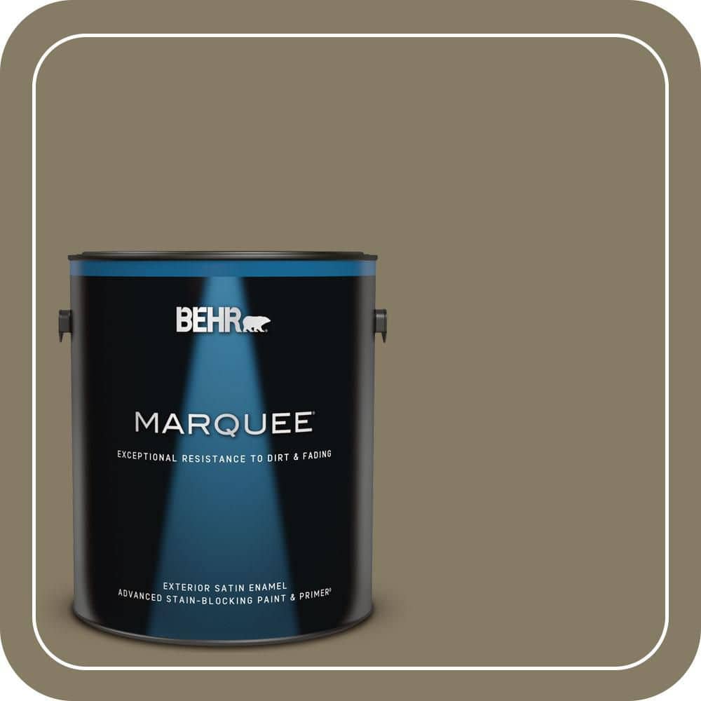 BEHR MARQUEE 1 gal. #PPU8-24 Deserted Island Satin Enamel Exterior Paint & Primer