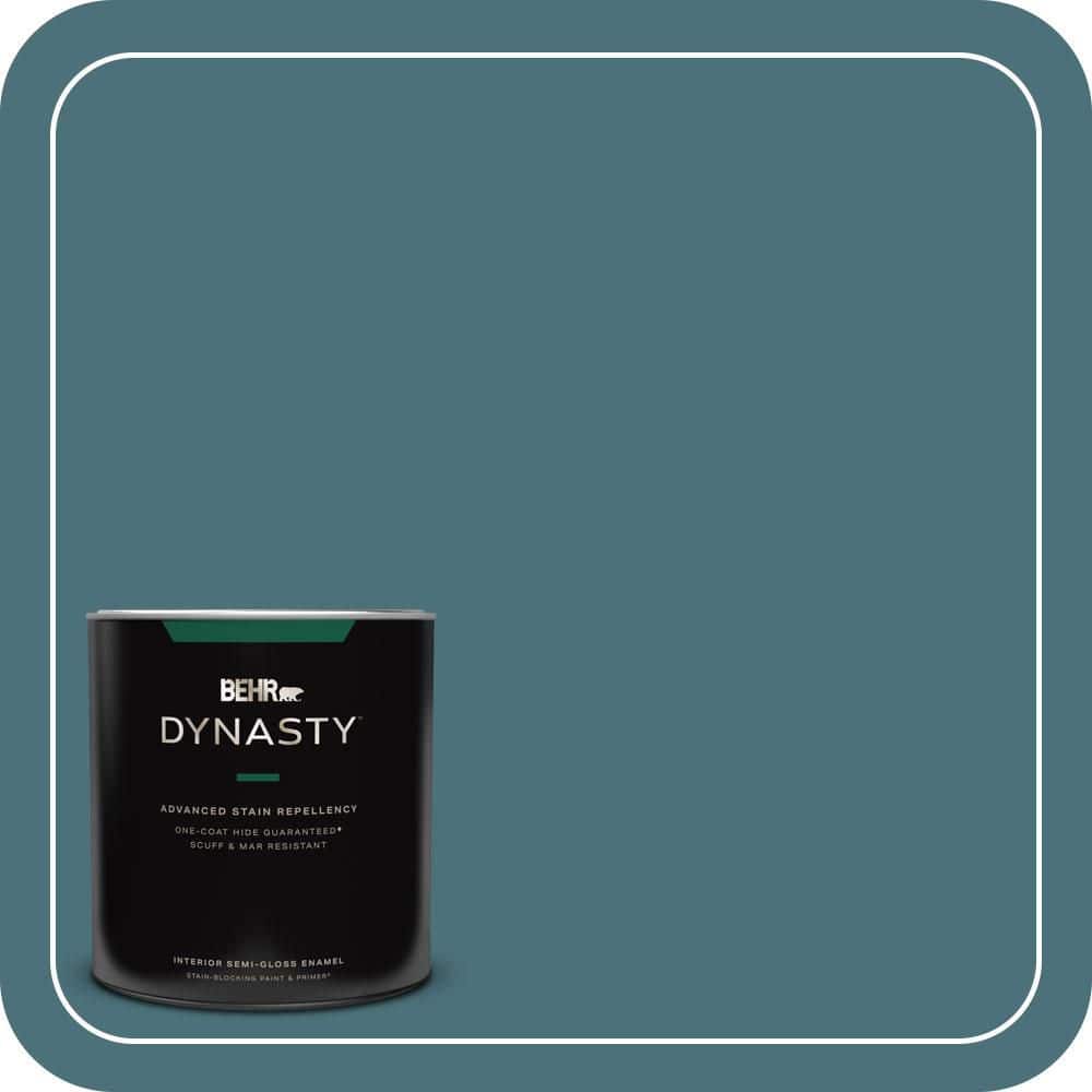 BEHR DYNASTY 1 qt. #S450-6A River Rapids Semi-Gloss Enamel Interior Stain-Blocking Paint and Primer