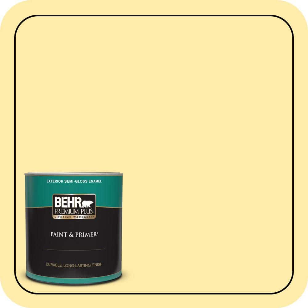 BEHR PREMIUM PLUS 1 qt. #P300-3 Rite of Spring Semi-Gloss Enamel Exterior Paint & Primer