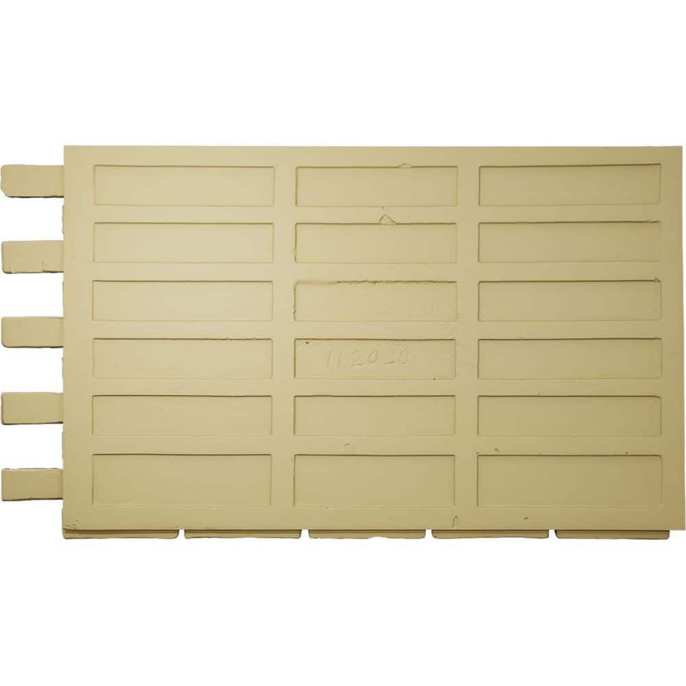 Ekena Millwork EverStone Aged Brick Faux Brick Panel, 46 7/8"W x 27"H x 1 1/4"D, Pizzeria Color (2)