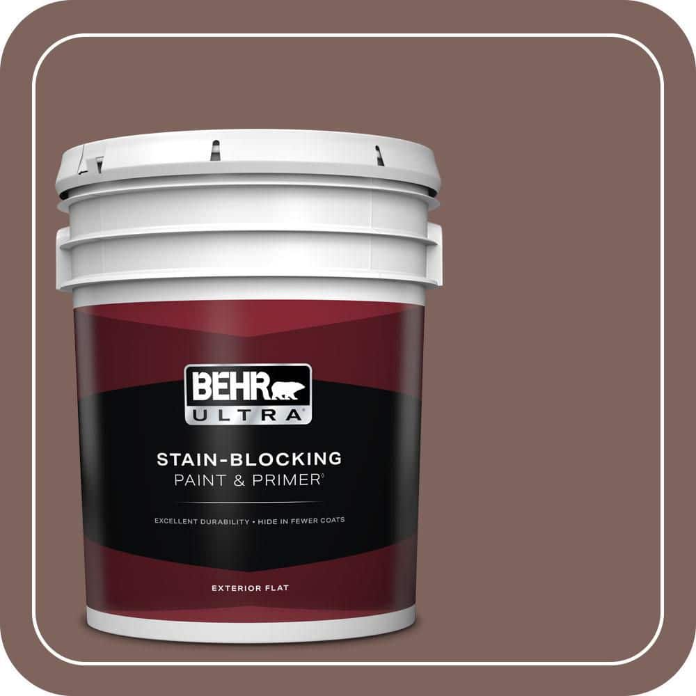 BEHR ULTRA 5 gal. #N130-6 River Rocks Flat Exterior Paint & Primer