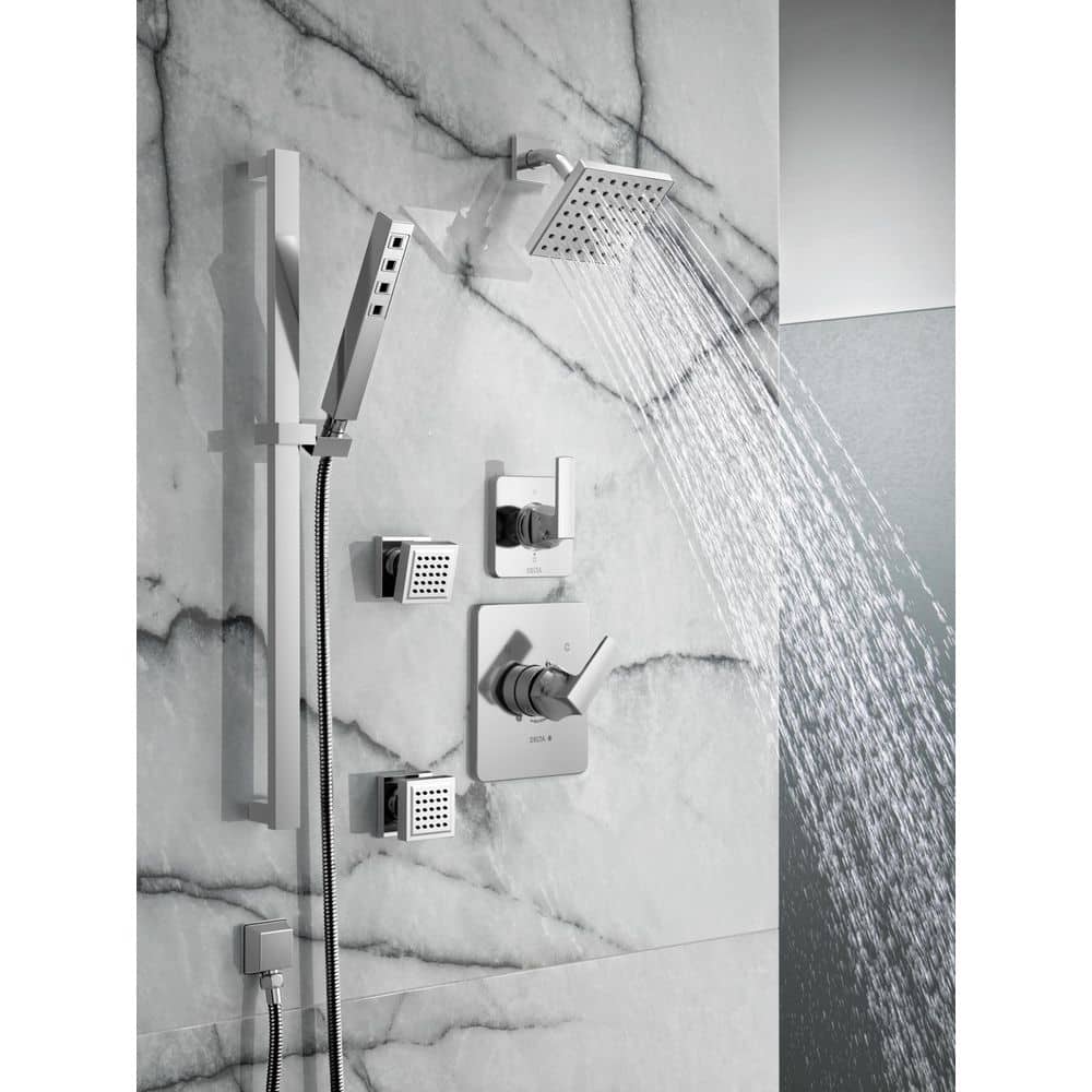 Delta 2.69 in. Body Spray/Body Jet Trim Kit in Lumicoat Chrome (2)