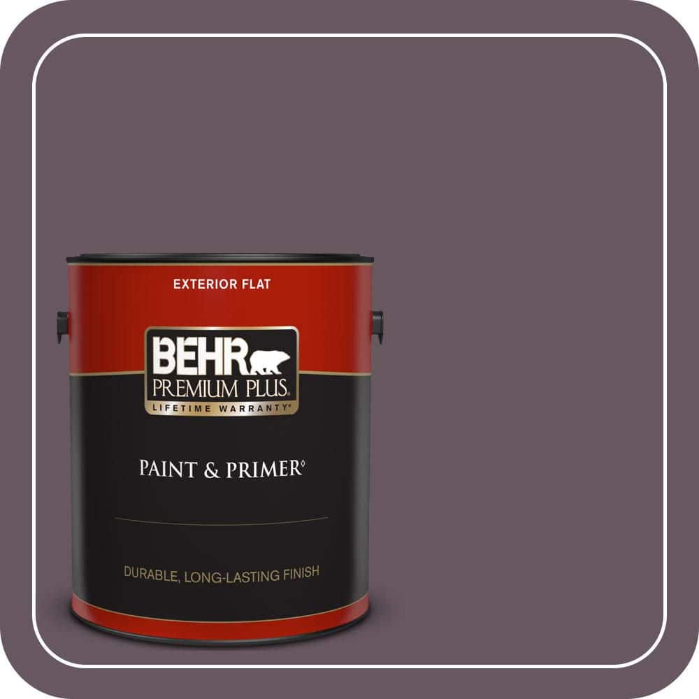 BEHR PREMIUM PLUS 1 gal. #N100-6 Urban Legend Flat Exterior Paint & Primer