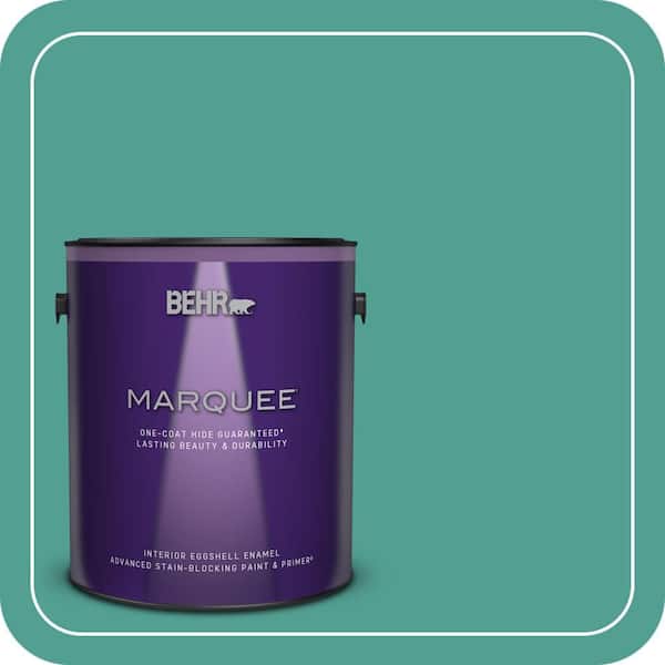 BEHR PREMIUM PLUS Home Decorators Collection #HDC-WR15-9 Aqua Revival Enamel Interior/Exterior Paint & Primer Color Sample (3)