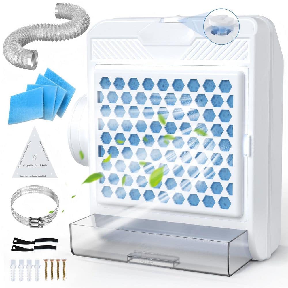 Helhom 3-in-1 Indoor Dryer Vent Kit with Polyester Filters and Water Drawer System for Electric Dryer (1)