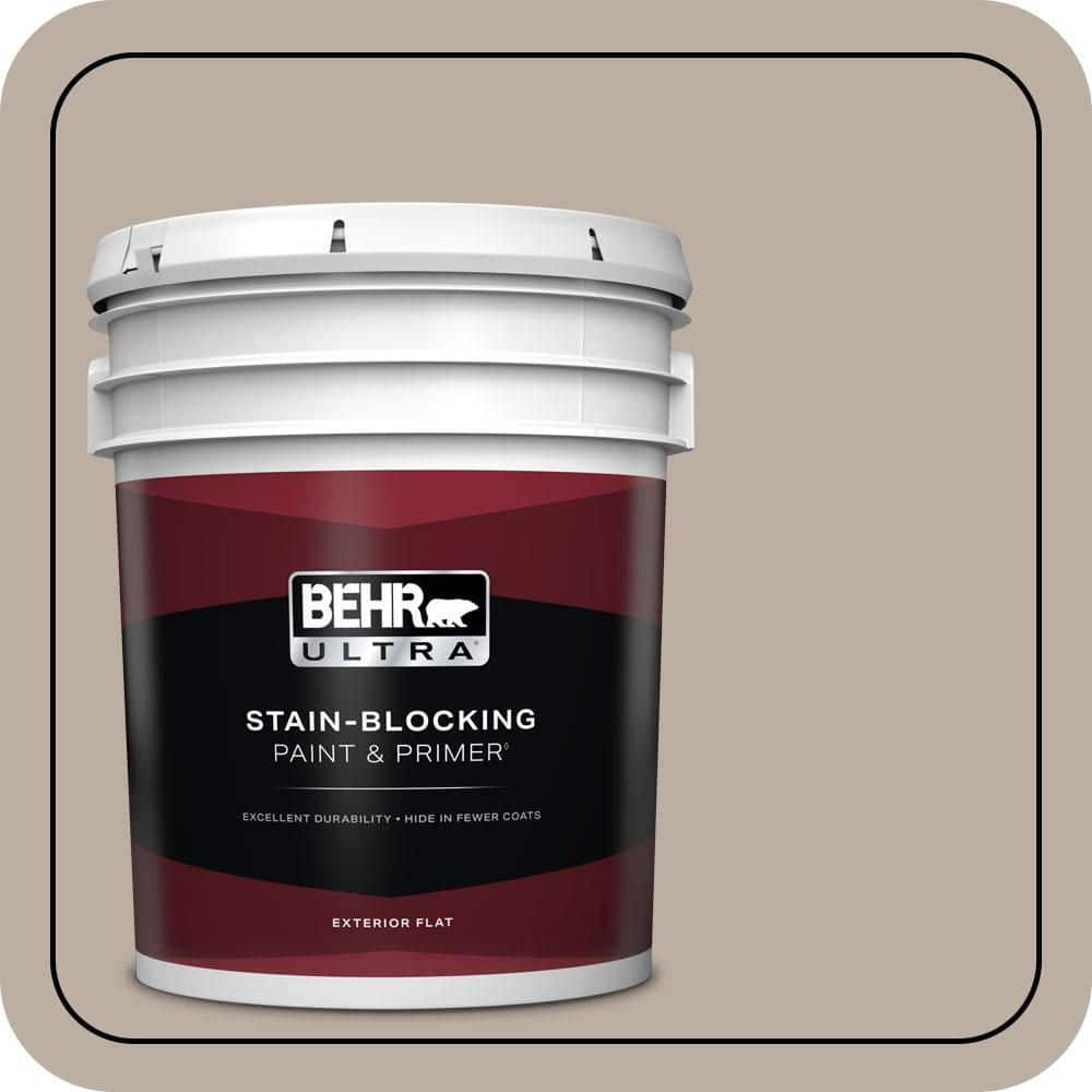 BEHR ULTRA 5 gal. #N210-3 Barista Flat Exterior Paint & Primer