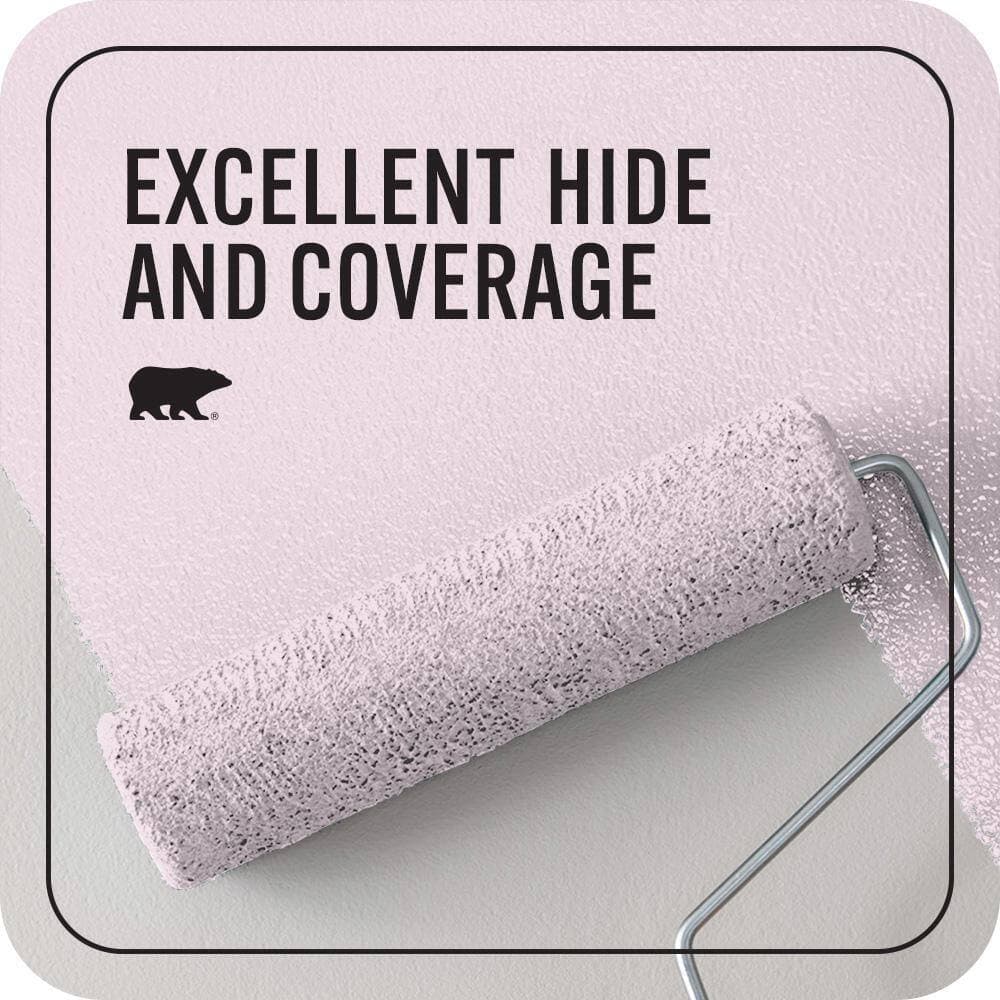 BEHR PREMIUM PLUS 1 qt. #M120-1 Pink Proposal Flat EcoMix Plant-Based Interior Paint & Primer (2)