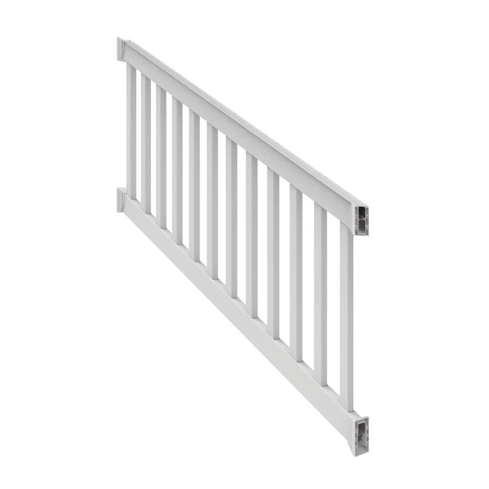 RDI Finyl Line 6 ft. x 36 in. H 28-Degree to 38-Degree Deck Top Stair Rail Kit in White (2)