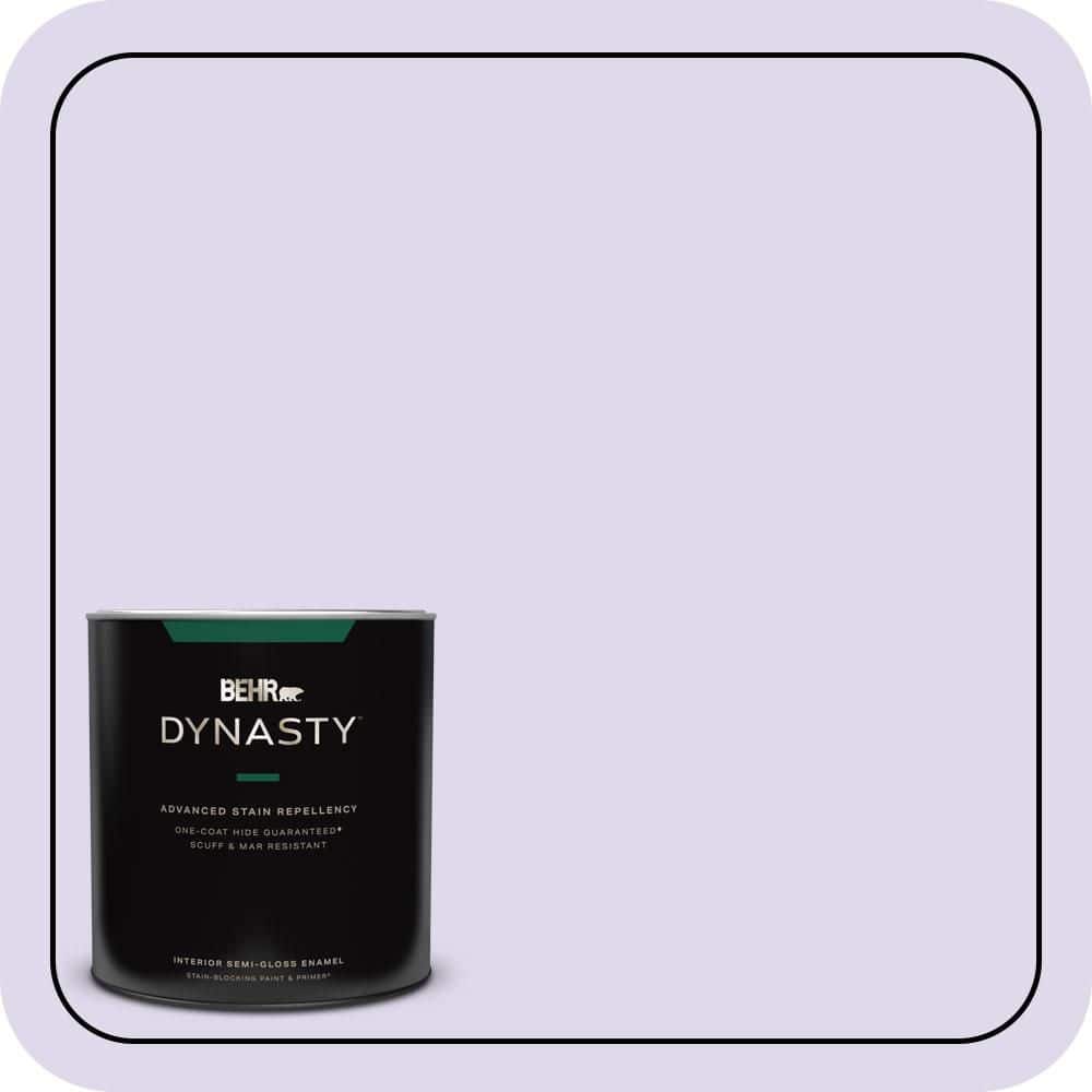 BEHR DYNASTY 1 qt. #640A-2 Misty Violet Semi-Gloss Enamel Interior Stain-Blocking Paint & Primer