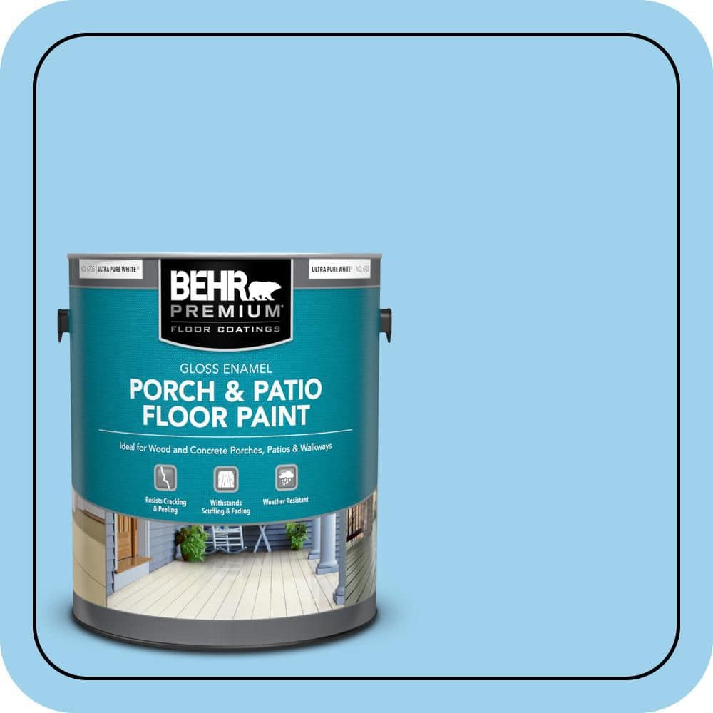 BEHR PREMIUM 1 gal. #P500-3 Spa Blue Gloss Enamel Interior/Exterior Porch and Patio Floor Paint