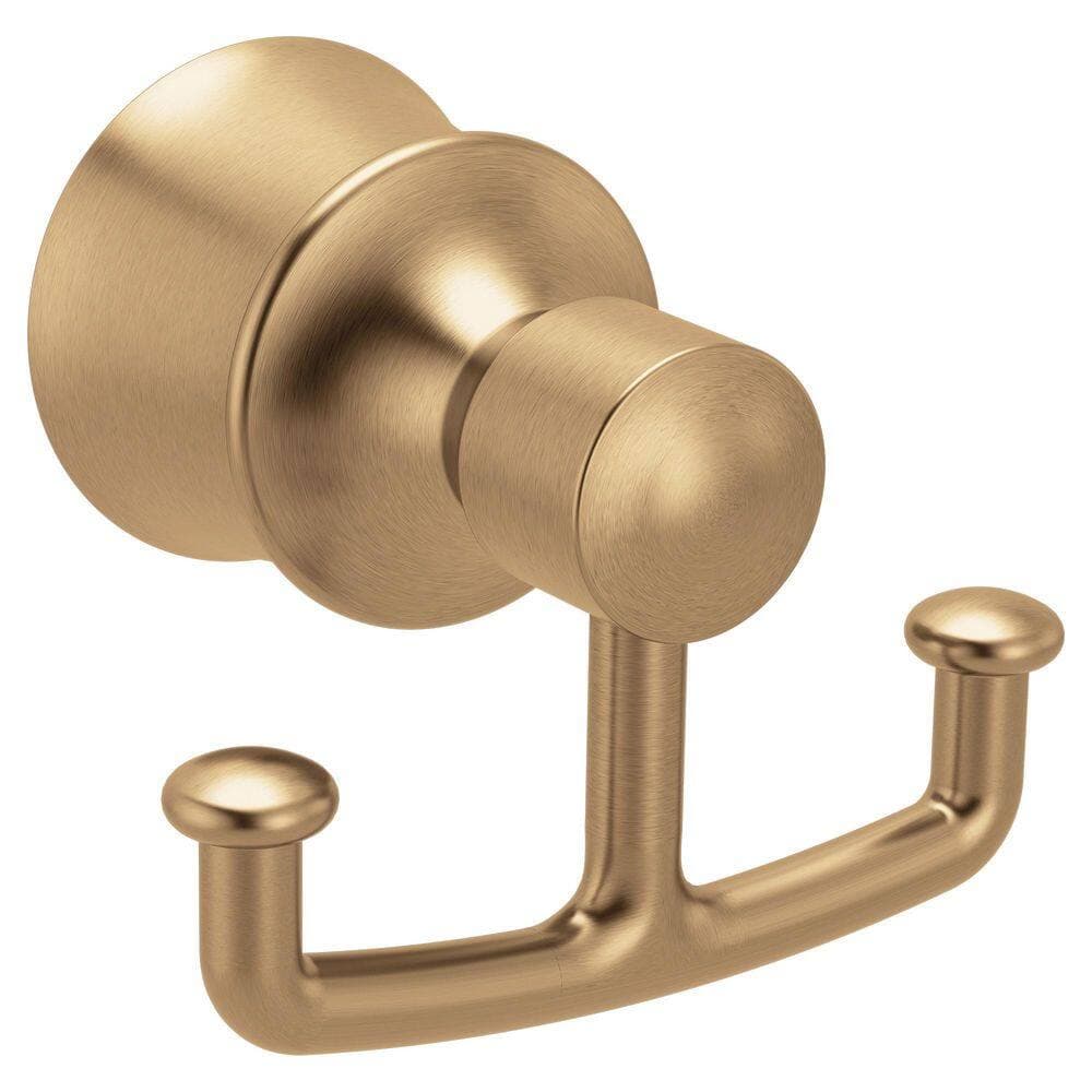 MOEN Dartmoor J-Hook Double Robe/Towel Hook in Bronzed Gold (2)