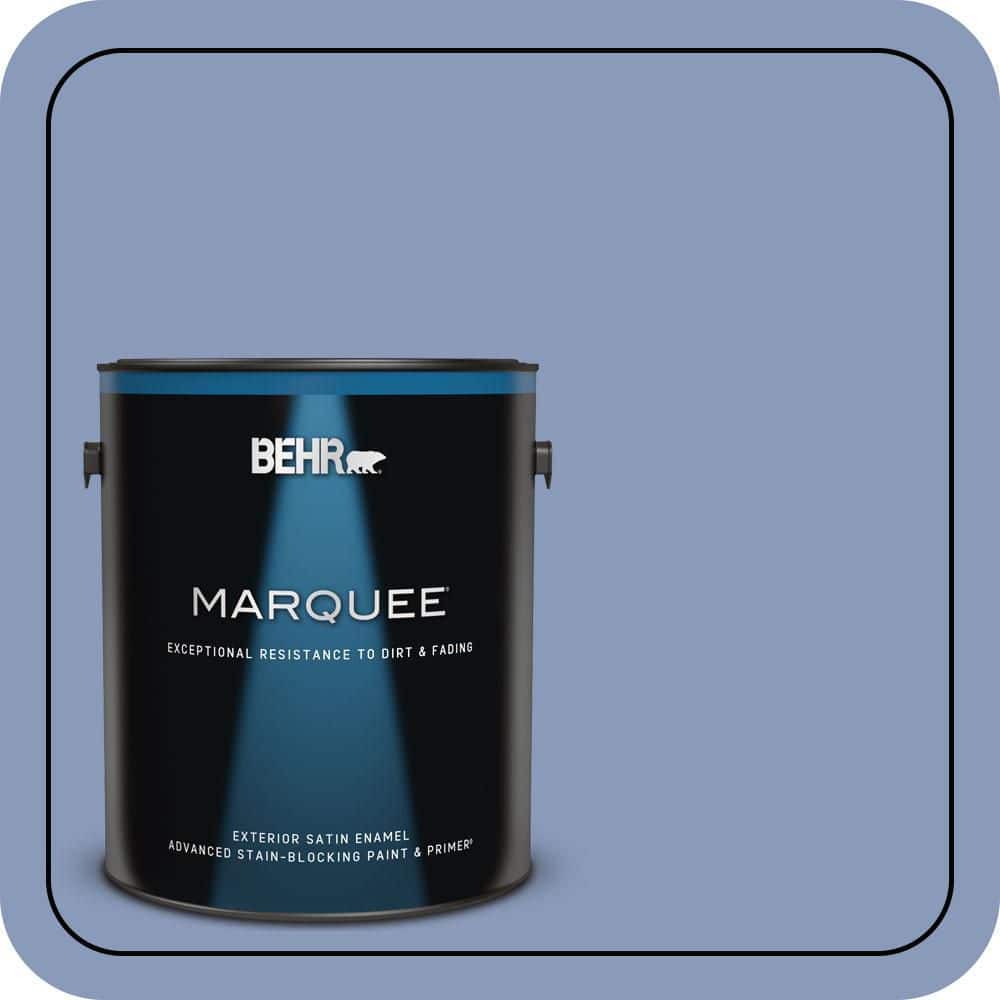 BEHR MARQUEE 1 gal. #610D-5 Blueberry Popover Satin Enamel Exterior Paint & Primer