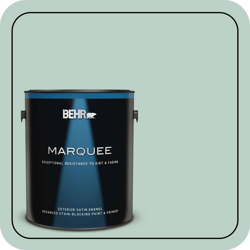 BEHR MARQUEE 1 gal. #S420-2 Moon Glass Satin Enamel Exterior Paint & Primer (1)