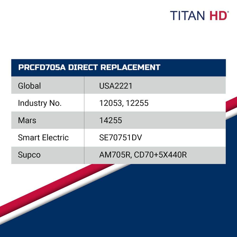 TITAN HD 70 Plus 5 MFD, 440-Volt/370-Volt Dual Voltage Round Run Capacitor (4)