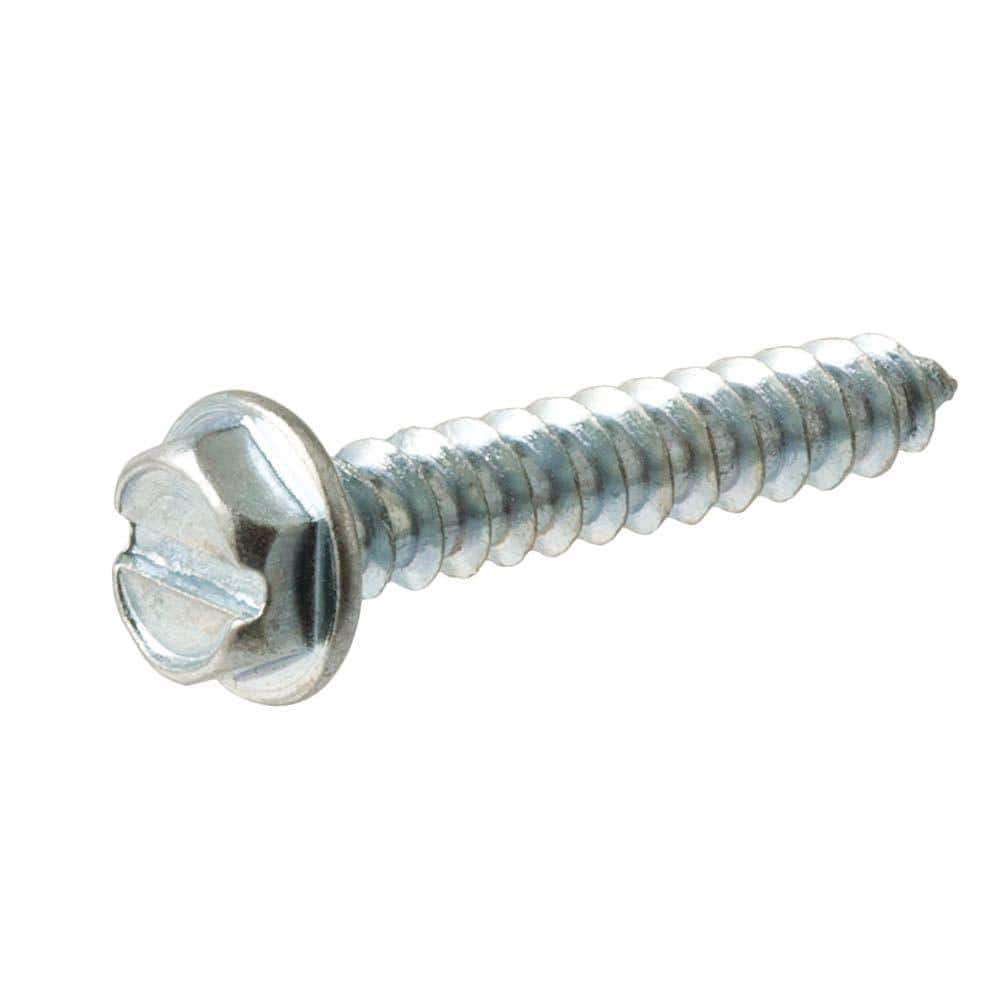 Everbilt #12 x 1/2 in. Slotted Hex Head Zinc Plated Sheet Metal Screw (10-Pack) (2)