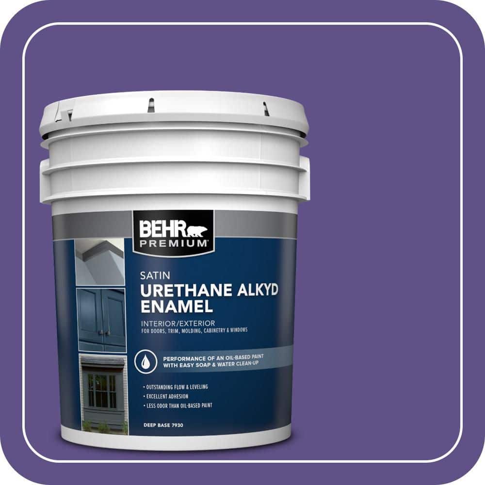 BEHR PREMIUM 5 gal. #P560-7 Kings Court Urethane Alkyd Satin Enamel Interior/Exterior Paint