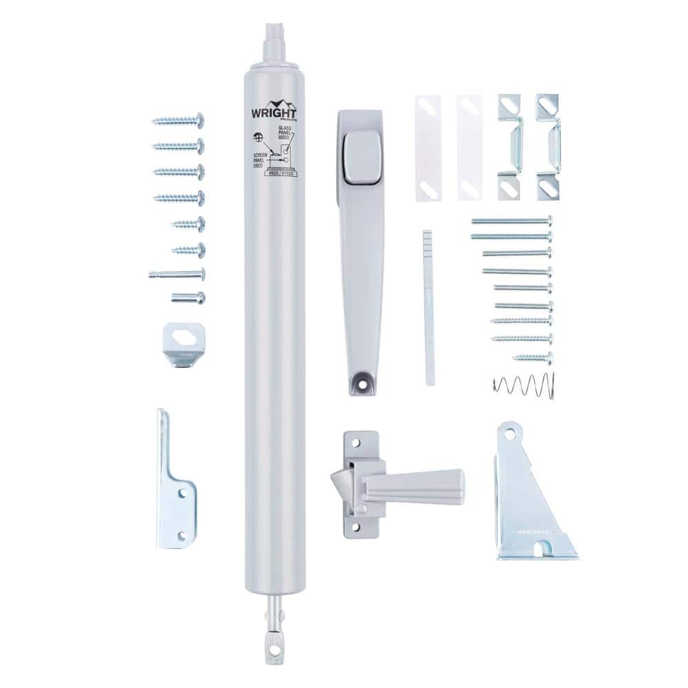 Wright Products Pneumatic Closer and Push Button Latch Combo Kit, Aluminum
