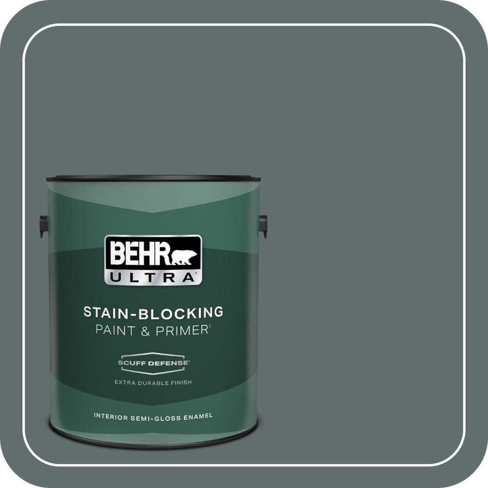 BEHR ULTRA 1 gal. #PPU12-19 Mountain Pine Extra Durable Semi-Gloss Enamel Interior Paint & Primer