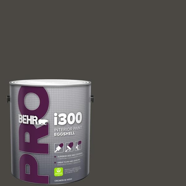 BEHR PRO 1 gal. #T16-01 Black Pearl Eggshell Interior Paint (2)