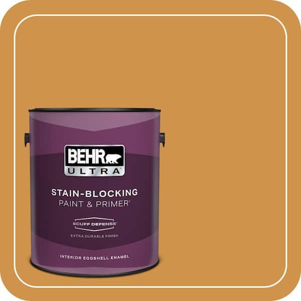 BEHR PREMIUM PLUS #M260-6 Sweet Mustard Enamel Low Odor & Primer (4)