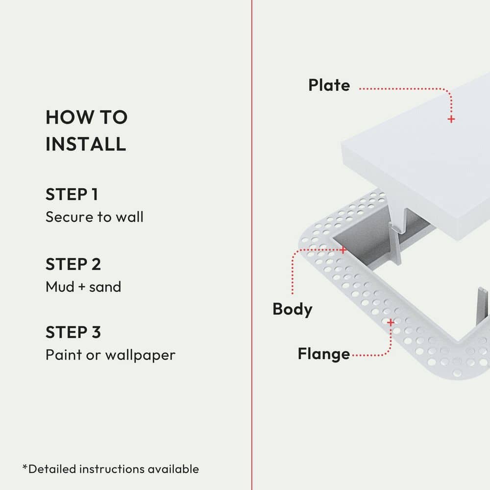 FITTES Flush Wall Vent (Lite) 6 in. 10 (4)