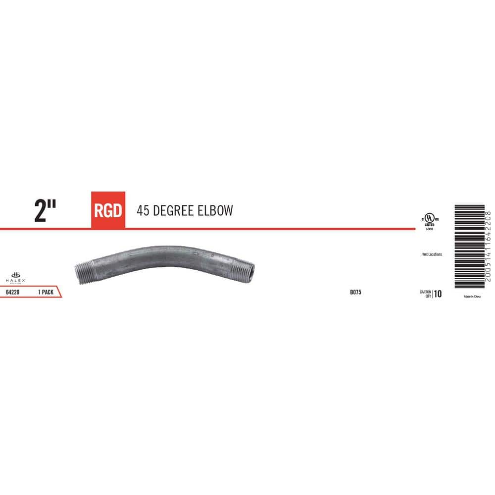 Halex 2 in. Rigid 45° Conduit Elbow (3)
