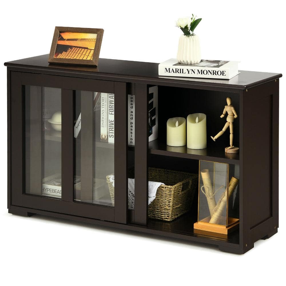 Volenca Buffet Sideboard Cabinet with Sliding Door, Adjustable Storage, Dining Room Console (1)