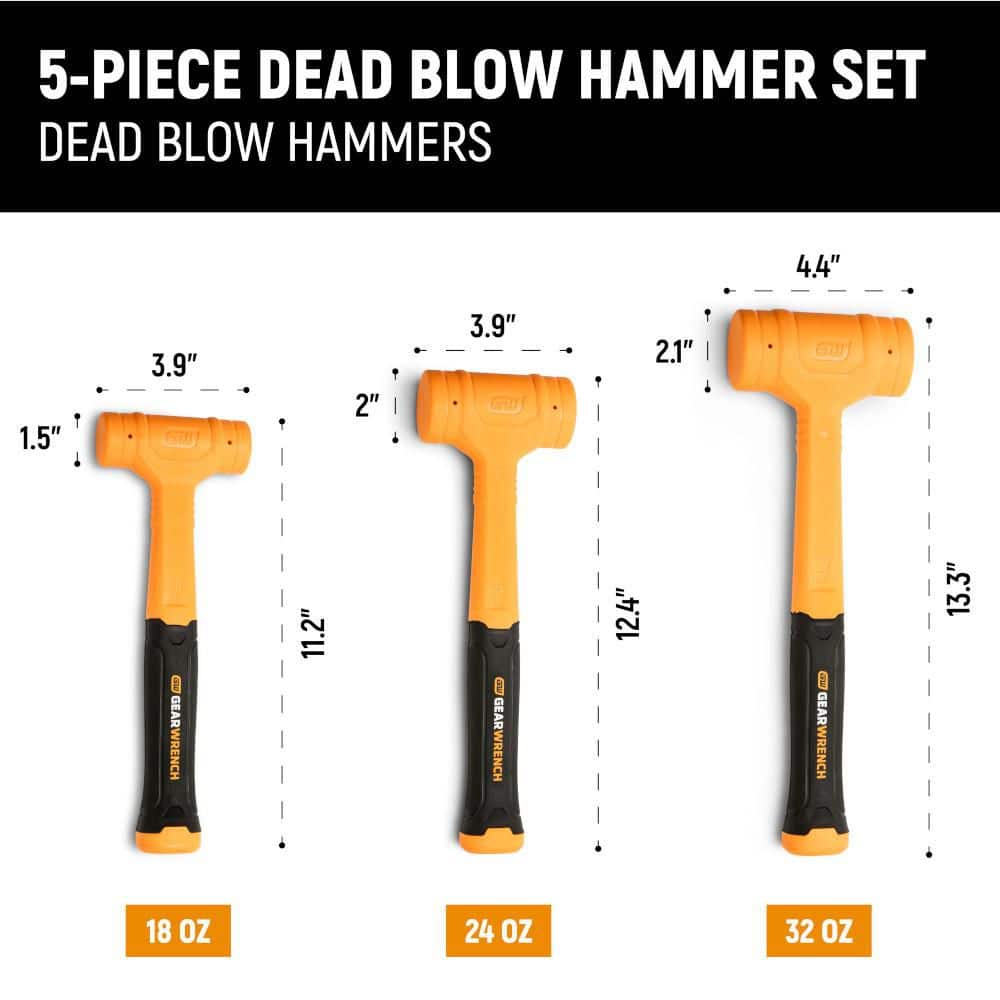 GEARWRENCH Dead Blow Hammer Set (5-Piece) (2)