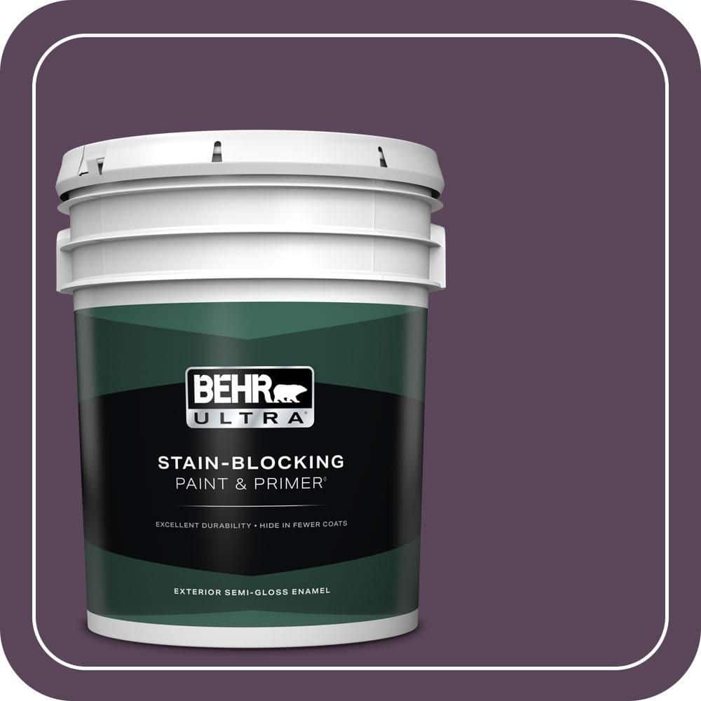 BEHR ULTRA 5 gal. #T11-3 Strike a Pose Semi-Gloss Enamel Exterior Paint & Primer