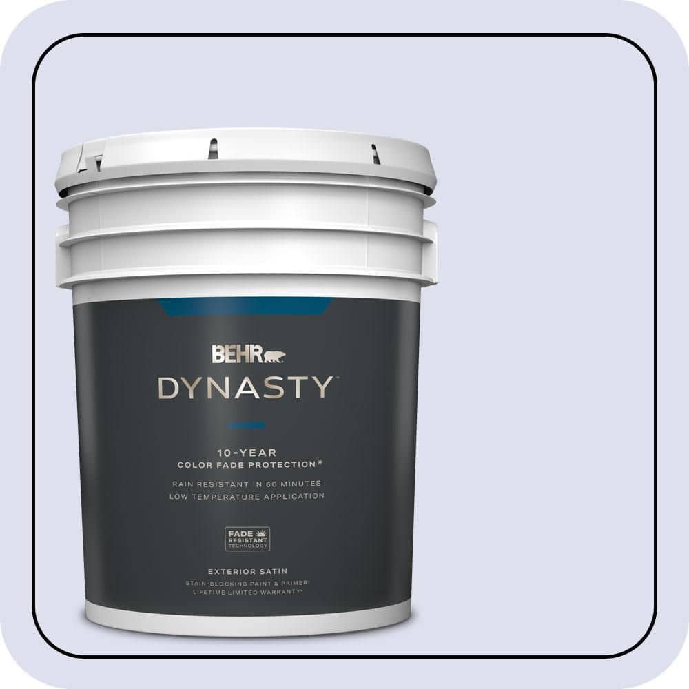 BEHR DYNASTY 5 gal. #P550-1 Imagination Satin Enamel Exterior Stain-Blocking Paint & Primer