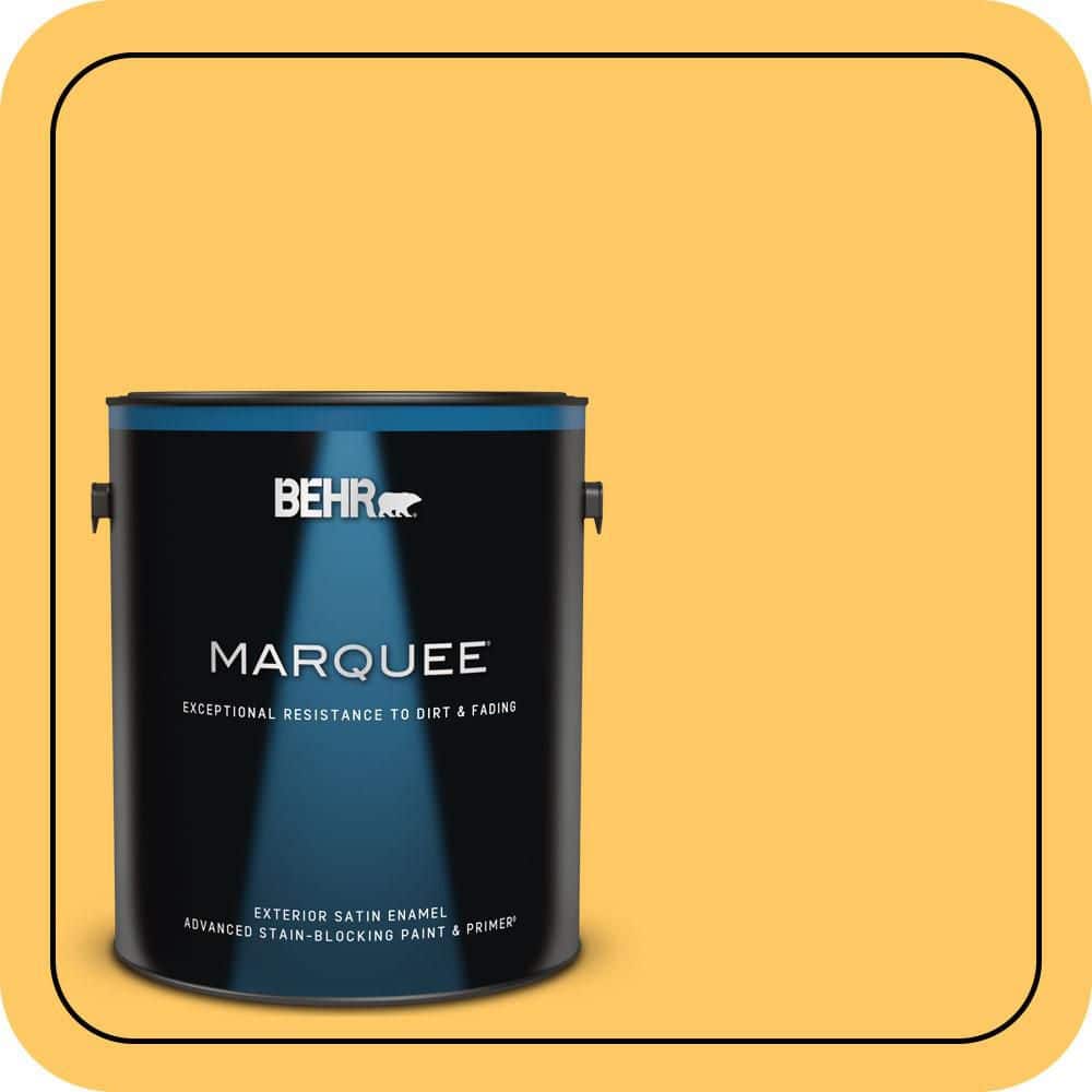 BEHR MARQUEE 1 gal. #P270-5 Fuzzy Duckling Satin Enamel Exterior Paint & Primer