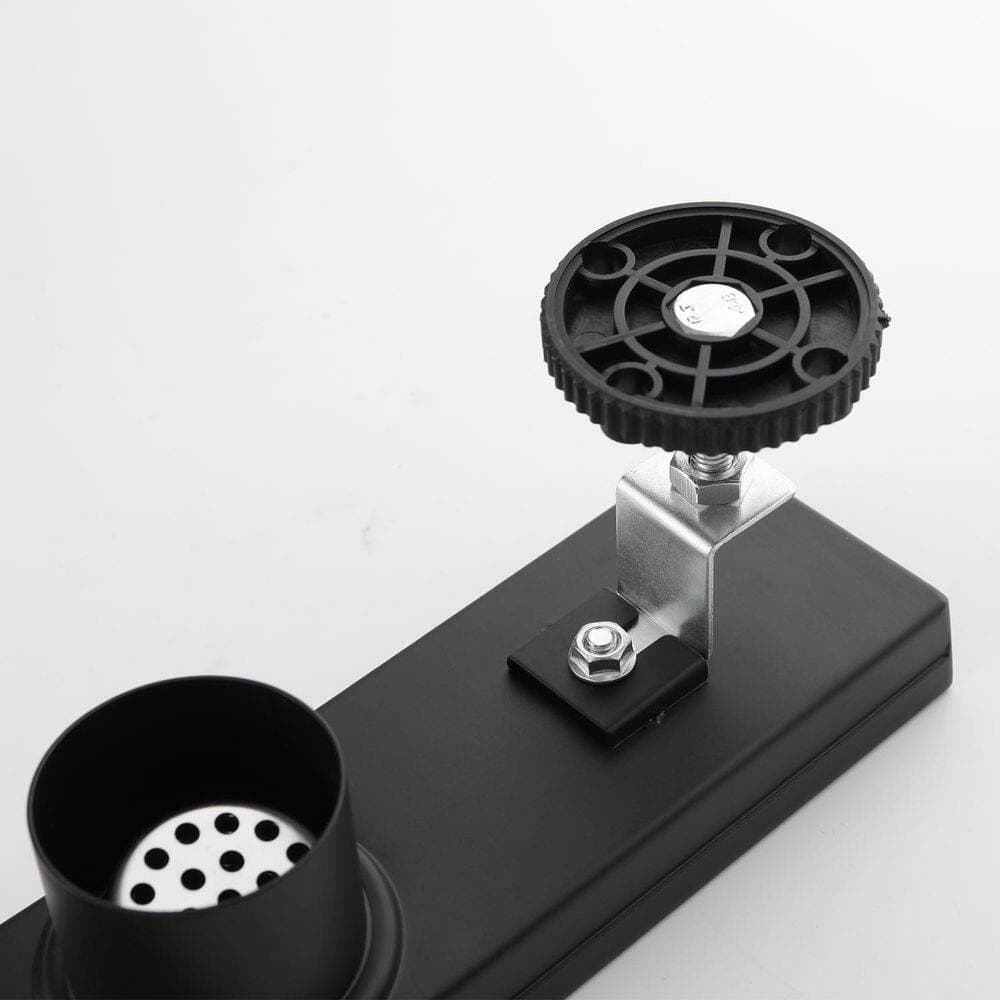 Satico 11.9 in. Linear Grid Shower Drain with Leveling Feet and Flange in Matte Black (2)