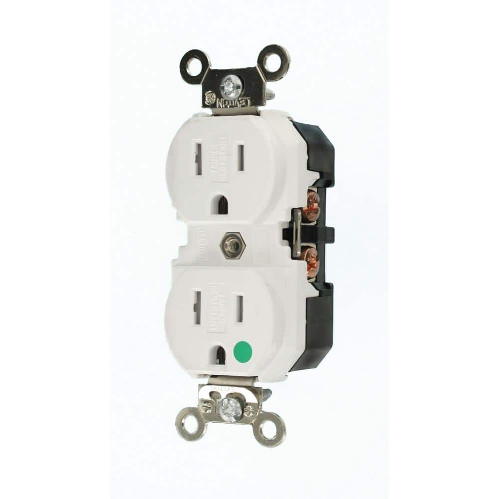 Leviton Amp 125 V Hospital Grade and Tamper Resistant Duplex Outlet/Receptacle, (1-Pack) (3)