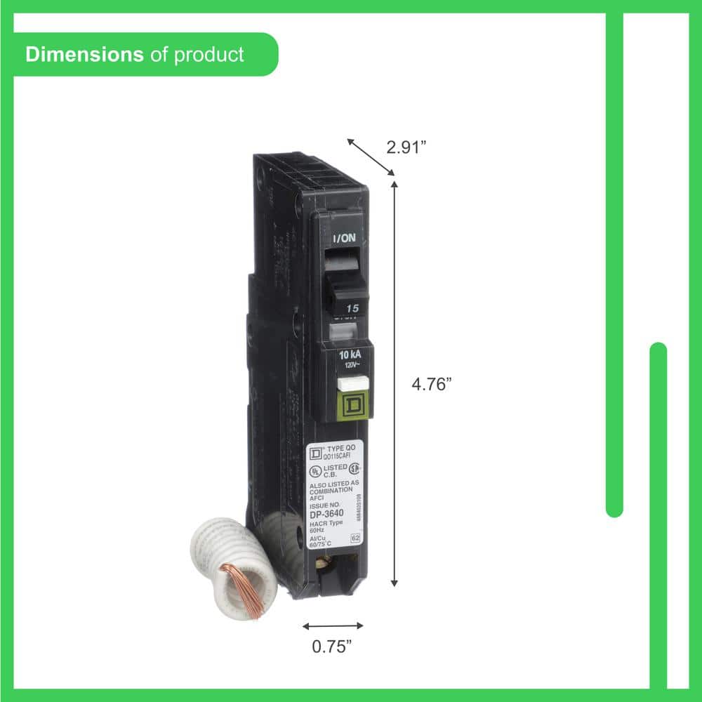 Square D QO 15-Amp Single-Pole Combination Arc Fault Circuit Breaker (QO115CAFIC) (4)