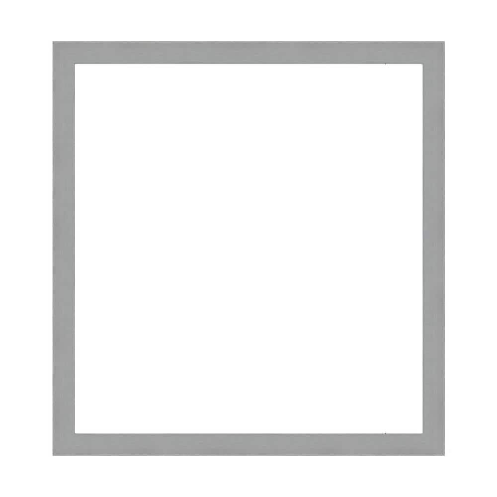 Amanti Art Mirror Makeover Brushed Nickel 35.25 in. W x 37.25 in. H Bathroom Mirror Frame Border Kit-Fits a 34 x 36 Mirror (1)