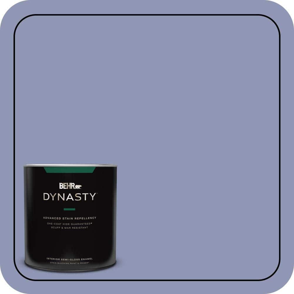 BEHR DYNASTY 1 qt. #S540-4 Vintage Ribbon One-Coat Hide Semi-Gloss Enamel Interior Stain-Blocking Paint and Primer