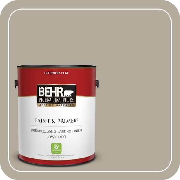 BEHR PREMIUM PLUS #PPF-33 Terrace Taupe Enamel Low Odor & Primer (2)