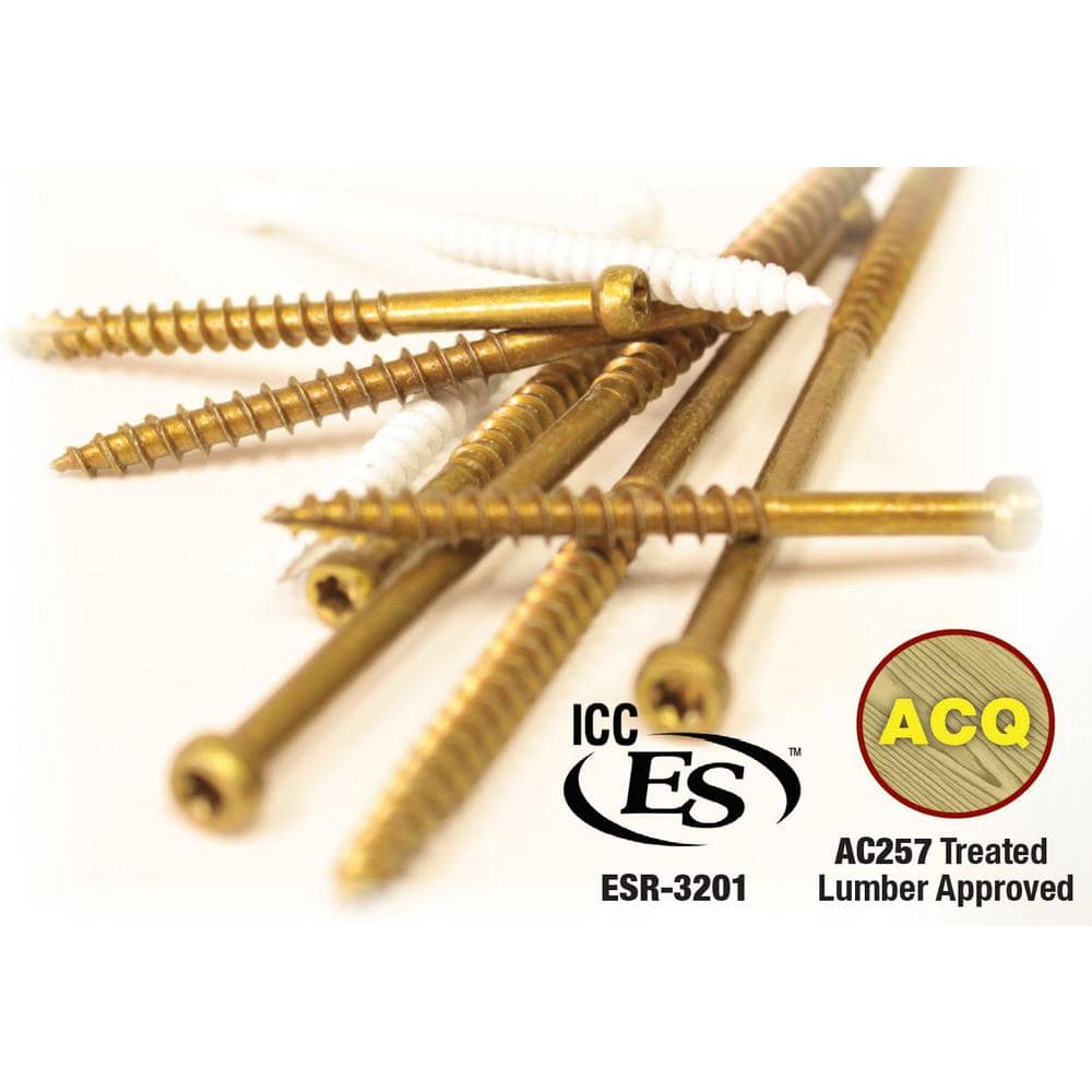 GRK Fasteners #8 x 2-1/2 in. Star Drive Trim-Head White Trim Screw (100-Pack) (4)