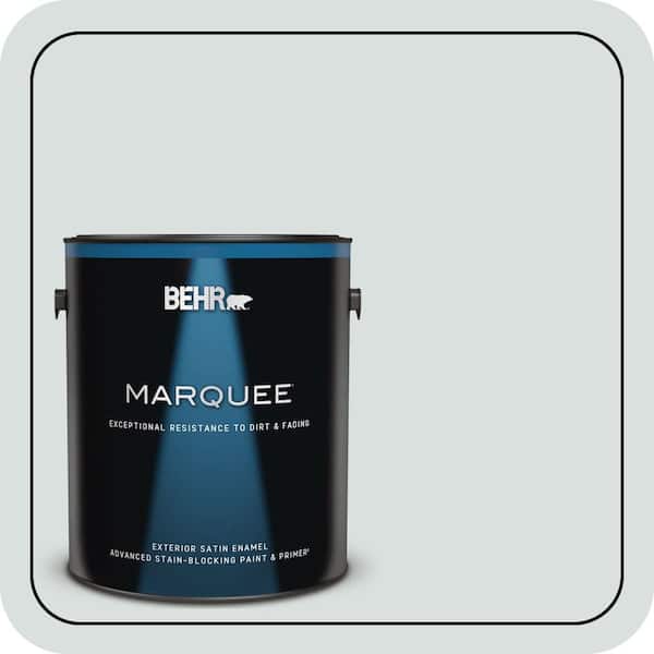 BEHR MARQUEE 1 gal. #MQ3-50 River Veil Satin Enamel Exterior Paint & Primer (2)