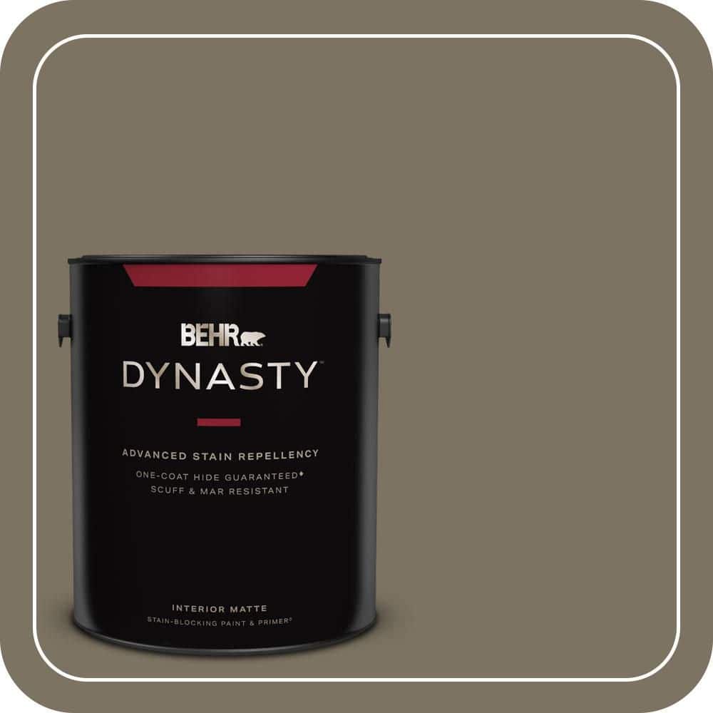 BEHR DYNASTY 1 Gal. #N320-6A Ash Brown Matte Interior Stain-Blocking Paint and Primer