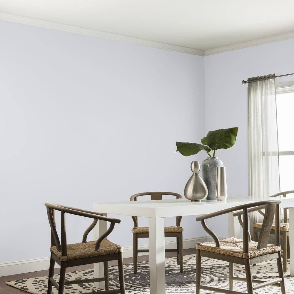 Glidden Diamond 1 gal. #PPG1168-2 Cumberland Fog Eggshell Interior Paint with Primer (4)