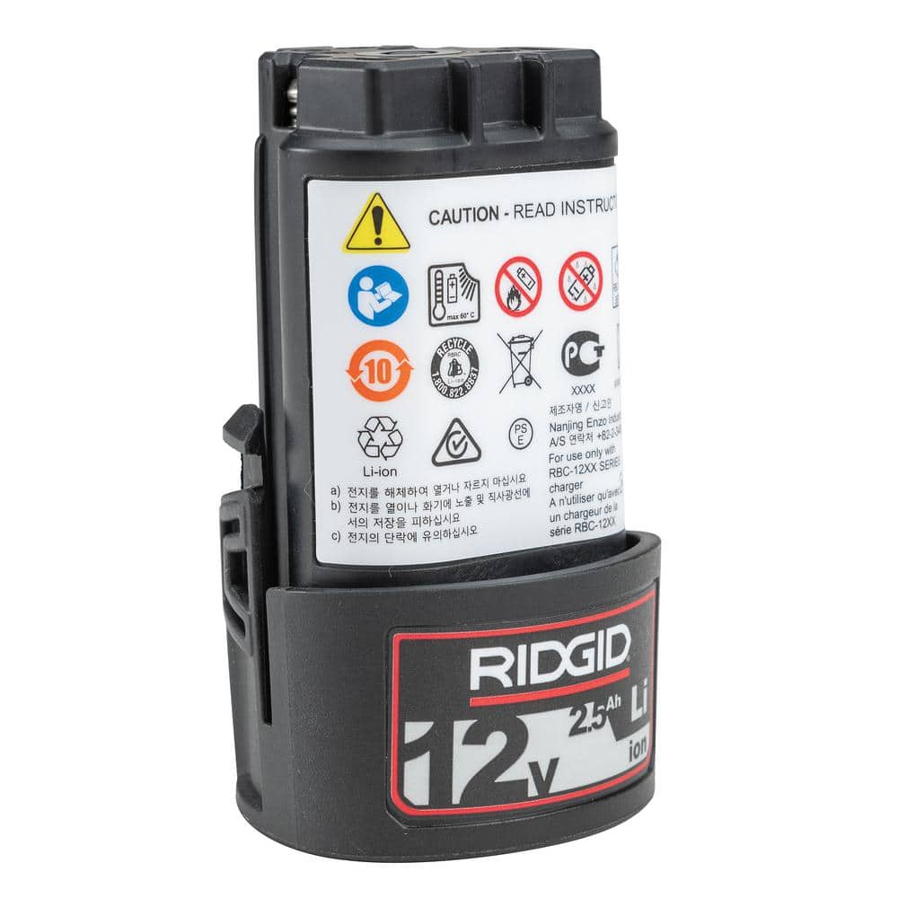 RIDGID 12-Volt 2.5 Amp Advanced Lithium-Ion Rechargeable Battery for RP 115, RP 250, RP 251 and PEX-One Press Tools (3)